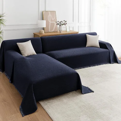 Vista 12 de Juego de 2 fundas de sofá modulares para sofás en forma de L, protector de muebles lavable y apto para mascotas, manta de felpilla para sofá de 2 a