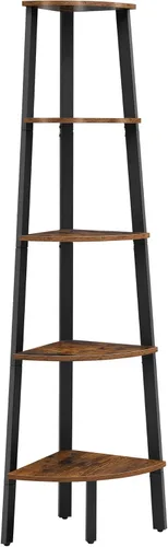 Vista 11 de VASAGLE Estante Esquinero, Estantería Esquinera de 4 Niveles, Estante de Escalera Industrial, Soporte para Plantas para Sala de Estar, Oficina