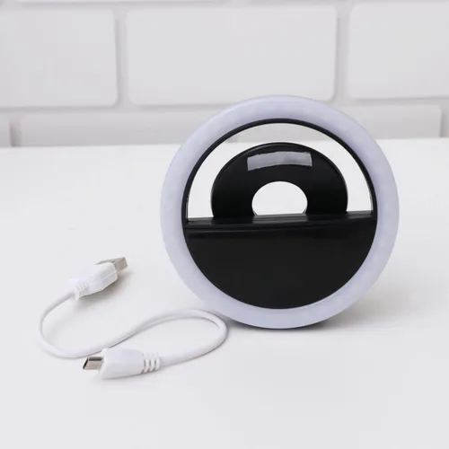 Vista 3 de Hemobllo Anillo para selfie, anillo para selfie, círculo, videoconferencia, clip, recargable, 3 modos, cámara para maquillaje, fotografía, teléfono