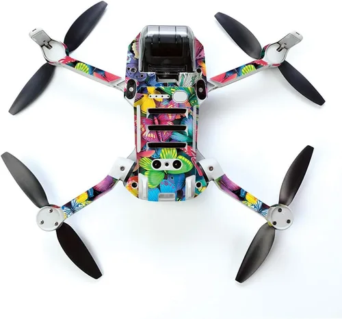 Vista 3 de MightySkins Skin para DJI Mavic Mini Drone Quadcopter portátil – Fiesta de mariposas Funda protectora de vinilo duradera y única Fácil