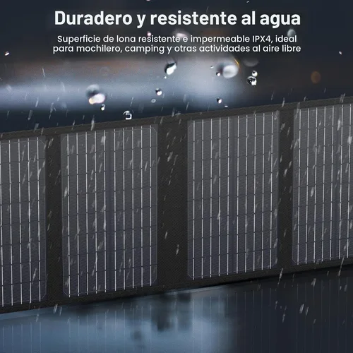 Vista 9 de Panel solar plegable de 40W para central eléctrica portátil Portable Solar Panel Charger for iPhone, iPad, Laptop, Camping Solar Panels for
