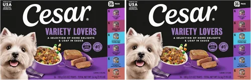 Vista 17 de Cesar - Comida para perro, 36 unidades y 60 unidades, paquete variado