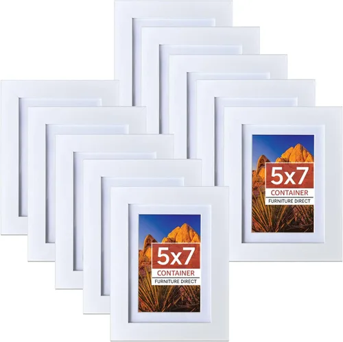 Vista 25 de Container Furniture Direct Marcos de fotos colgantes de 11 x 14 pulgadas para pared con plexiglás y doble colgador de montaje para formatos Negro