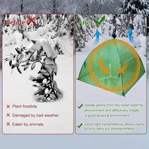 Vista 6 de Carpa para plantas al aire libre, cubierta de arbustos de invierno, carpas verdes contra heladas, cubiertas para plantas, carpa de protección contra