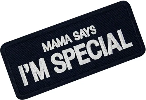 Vista 3 de EmbTao Parche bordado con emblema de moral táctico de Mama Says I'm Special