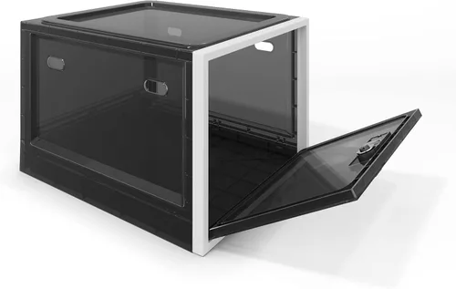 Vista 8 de BUG HULL Caja de bloqueo de medicamentos de gran capacidad, caja de bloqueo para nevera para medicamentos, caja de medicamentos con bloqueo con Negro