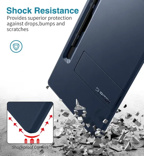Vista 6 de SURITCH Funda resistente para Samsung Galaxy Tab S8 Ultra de 14.6 pulgadas 2022, protector de pantalla integrado y soporte para S-Pen resistente, a