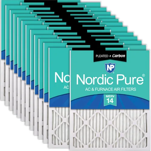 Vista 44 de Nordic Pure 20x20x1 (Tamaño real: 19 1/2 x 19 1/2 x 3/4) Filtros de aire para caldera/aire acondicionado Poly Green MERV 6 – Reduce el polvo