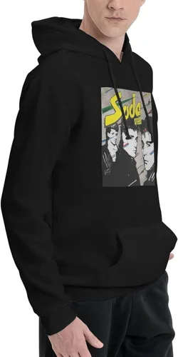 Vista 2 de furno Soda Stereo Hoodie Boys Casual Athletic Workout Pullover Hooded Sweatshirt With Pockets