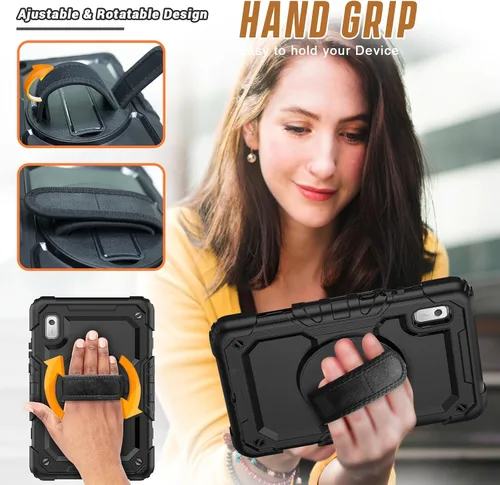 Vista 4 de SIBEITU Funda compatible con Lenovo Tab M9 TB-310FU 2023 con protector de pantalla para bolígrafo, funda de protección de tres capas a prueba
