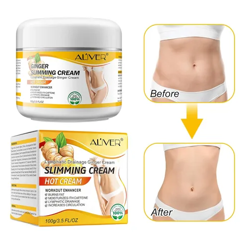 Vista 3 de 2 unidades de crema adelgazante de jengibre, crema caliente anticelulítica, gel adelgazante de cuerpo completo, quema de grasa para el vientre