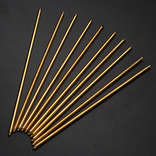 Vista 7 de Beaupretty 10 unidades de palillos de pelo vintage de metal cobre horquillas chal con agujero para las mujeres