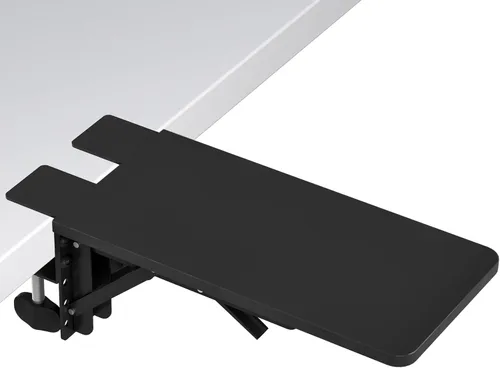 Vista 9 de BONTEC Ergonomic Desk Extender Tray, 9.5"x9.1" Wrist Rest Shelf Negro