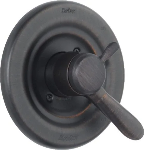 Vista 3 de Delta Faucet Lahara Serie 17 Kit de ajuste de válvula de mango de ducha de doble función, bronce champán T17038-CZ (válvula no incluida)