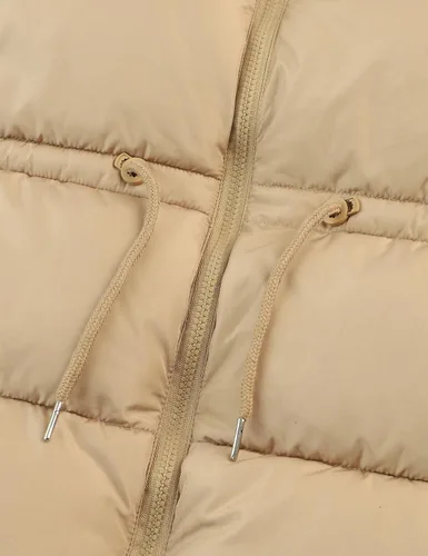 Vista 5 de Gihuo Chaleco acolchado con cremallera y cuello alto para mujer, chaleco acolchado de invierno sin mangas