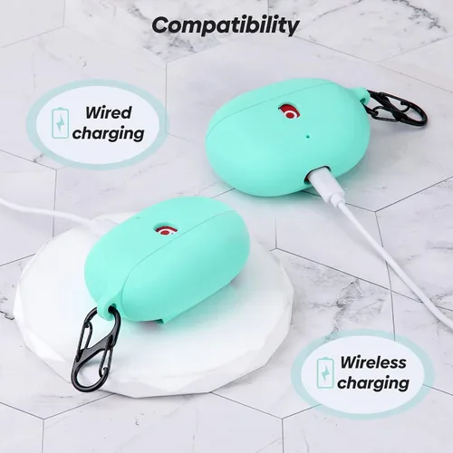 Vista 7 de LiZHi Funda para Beats Studio Buds, Beats Studio Buds+ Plus, funda de transporte de silicona con llavero para auriculares inalámbricos Beats Studio