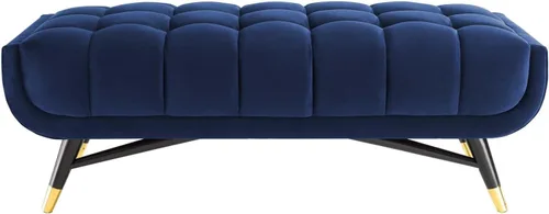 Vista 6 de Modway Adept Banco de terciopelo de rendimiento de 47.5 pulgadas en azul medianoche, 47.5 pulgadas