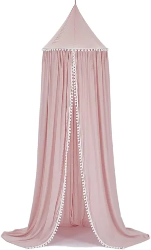 Vista 8 de Toldo de cama con cúpula de princesa, mosquitera suave, cortinas de cama para colgar decoración de la casa para jugar al rincón de lectura Naranja