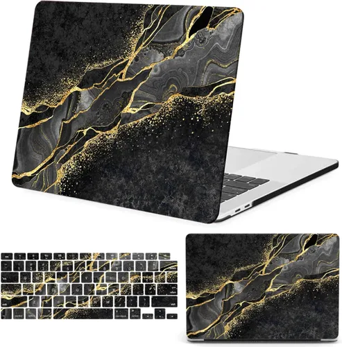 Vista 20 de Funda rígida de plástico para MacBook Air de 15 pulgadas y cubierta Mármol de oro beige