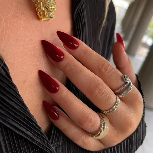 Vista 35 de Uñas postizas a presión marrón café, uñas postizas medianas de almendra, color sólido, cobertura completa, uñas postizas artificiales brillantes