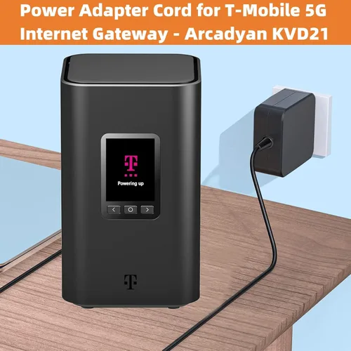 Vista 2 de Adaptador de corriente para puerta de enlace de Internet T-Mobile 5G - Cable de alimentación del cargador Arcadyan KVD21