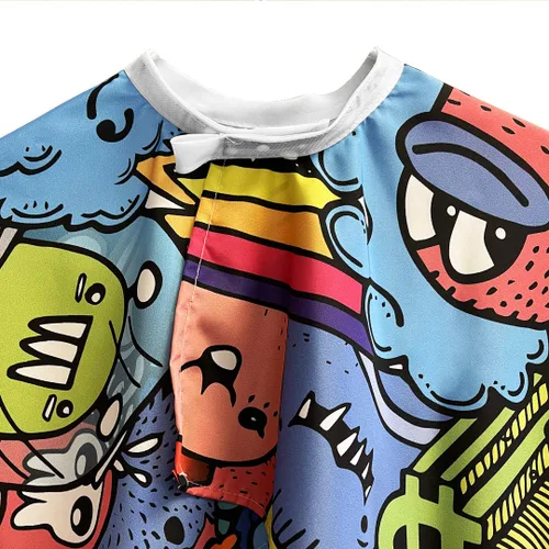 Vista 3 de Betty Dain Little Friends - Capa de corte de pelo para niños, 30 pulgadas de ancho x 36 pulgadas de largo, perfecta para niños y niñas, 100%