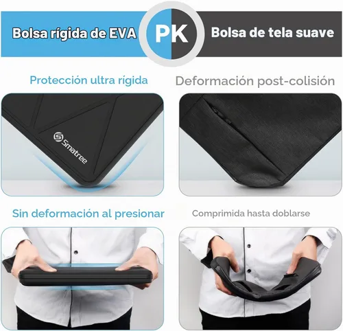 Vista 4 de Funda protectora rígida EVA Smatree compatible para laptop Acer Nitro 5 Gaming de 15.6 pulgadas, funda impermeable (A1550)