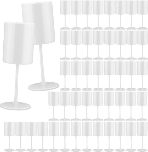 Vista 16 de Paquete de 12 copas de vino de plástico de 10 onzas, grandes y reutilizables, copas de champán vintage con tallo, vasos acrílicos inastillables