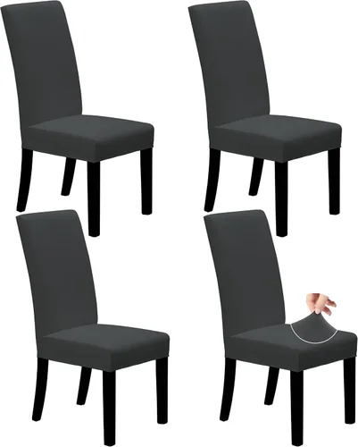 Vista 20 de Easy-Going - Juego de 2 fundas elásticas para sillas de comedor, fundas para sillas de comedor, fundas para sillas Parsons para comedor, ceremonia