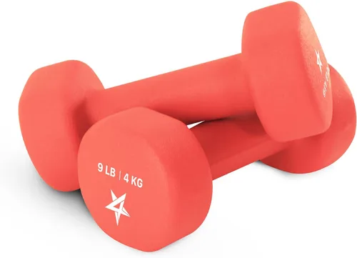 Vista 15 de Yes4All Neoprene Dumbbells, Pairs and Sets with Rack for Home Workouts A. Púrpura