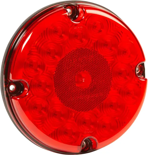Vista 5 de Grote 54702 Luces LED Ovaladas de 6" de Parada, Trasera y Giro con Respaldo Integrado, Carcasa Rígida Integrada Rojo