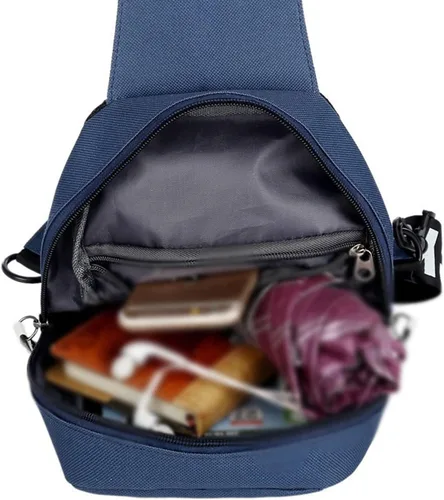 Vista 5 de ANACRO Bolso de hombre a la moda para hombre, bolso bandolera de hombro para hombre y mujer, mensajero para cruzar, cinturón, bolso principal
