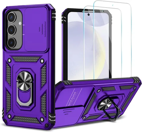 Vista 39 de Funda para Samsung Galaxy S24 Plus/S25 Plus con protector de Azul
