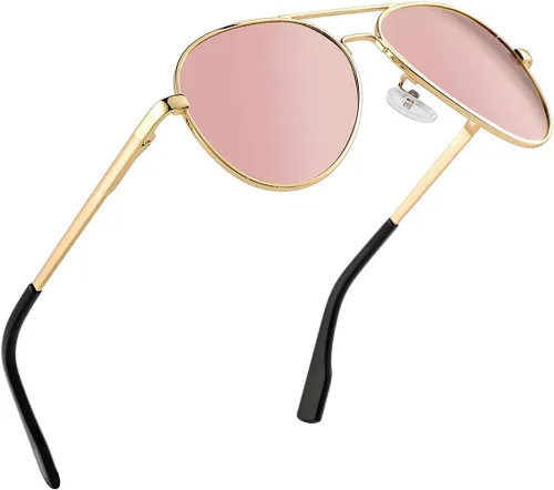Vista 20 de Gafas de sol polarizadas de aviador pequeñas para niñas y niños de 4 a 16 años