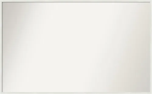 Vista 323 de Amanti Art Espejo de baño blanco para sobre el fregadero, 22 x 45 pulgadas, espejo de tocador rectangular blanco Lucie, marco de madera moderno
