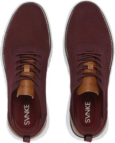 Vista 2 de SVNKE Zapatos de vestir de malla para hombre, zapatos casuales de negocios, con cordones, zapatos Oxford ligeros, transpirables, cómodos, suela