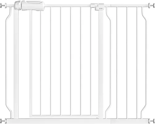 Vista 12 de Fairy Baby Extensiones de 4.72 pulgadas para caminar a través de la puerta del bebé, cierre automático, color blanco