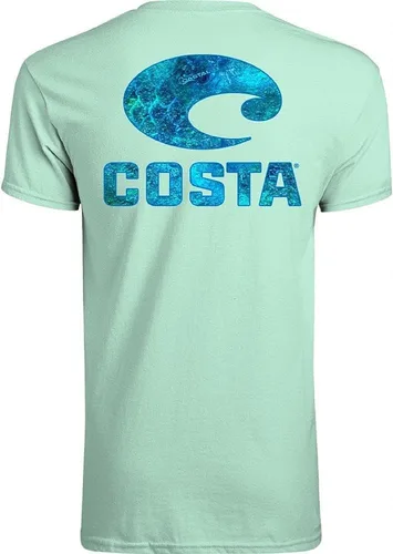 Vista 3 de Costa Del Mar Mossy Oak Coastal - Camiseta de manga corta con cuello redondo para hombre