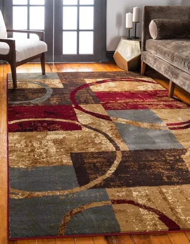 Vista 8 de Unique Loom Barista Collection - Alfombra de área Kouillou (2' 2" x 3' 1" ovalada, multi/marrón)