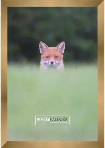 Vista 3 de Poster Palooza Marco cuadrado de madera maciza de bronce dorado de 3 x 3 pulgadas con plexiglás acrílico UV, respaldo de tablero de espuma