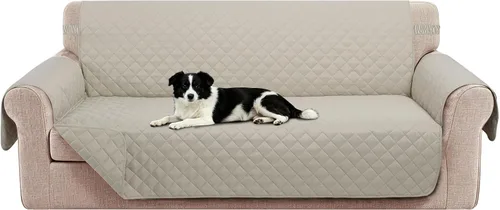 Vista 9 de Fundas para Silla Reclinable Reversibles Funda de Sofá para Mascotas Protector de Muebles Lazy Boy (Silla 23'', Beige/Beige)