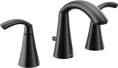 Vista 10 de Moen Glyde T6173BN - Grifo de fregadero de baño moderno de arco alto de 8 pulgadas de níquel cepillado, requiere válvula, T6173BN