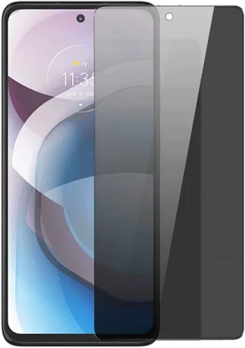 Vista 2 de Pantalla de privacidad de vidrio templado para Motorola One 5G Ace, [2 unidades] Protector de pantalla antiespía sin burbujas protector