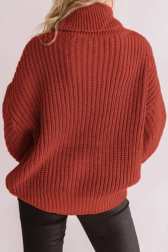 Vista 3 de ZESICA Women's 2023 Fall Long Sleeve Turtleneck Chunky Knit Loose Oversized Sweater Pullover Jumper Tops
