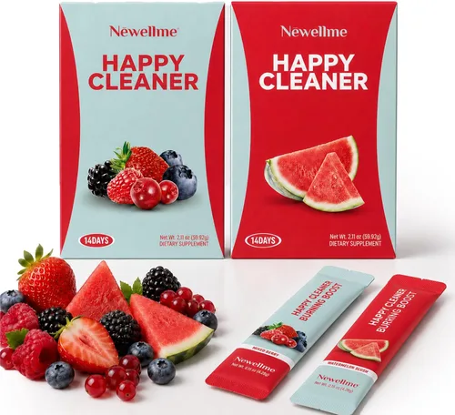 Vista 10 de NEWELLME Happy Cleaner Super Greens Powder – Mezcla de bebida de sandía sin azúcar con clorella y espirulina, vegano, sin OGM, 14 paquetes