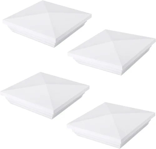Vista 10 de Canomo 4 x 4 tapas de vinilo blanco para poste de valla de vinilo de 4 x 4 pulgadas, impermeables, a prueba de humedad y resistentes a los rayos UV