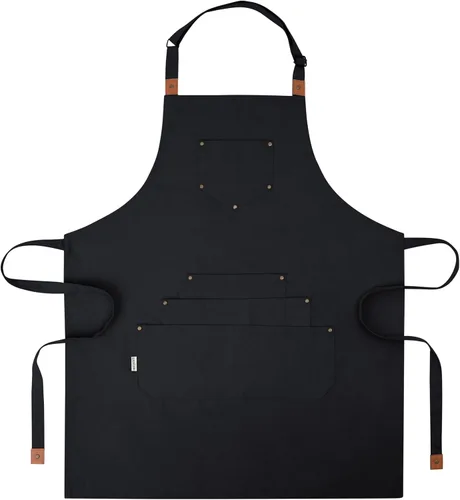 Vista 9 de Cotton Canvas Apron for Women & Men – Adjustable Neck Strap & Waist Ties with Pockets