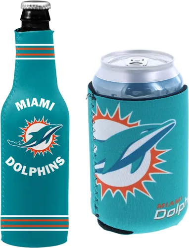 Vista 122 de Soporte aislante para latas y botellas de fútbol americano enfriador de bebidas Huggie (Nueva Orleans (Saints) - Negro) Nueva Orleans (Santos)