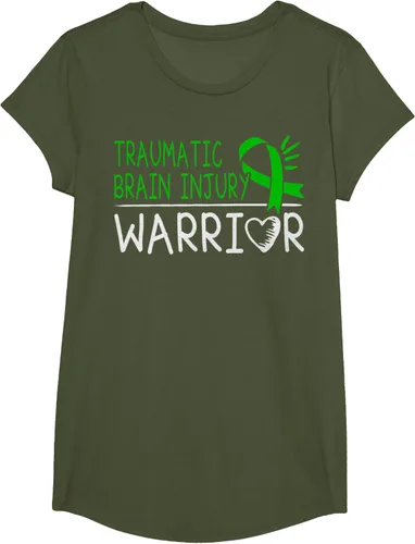 Vista 65 de Camiseta de lesión intracraneal - Camiseta de conciencia TBI, Negro, S