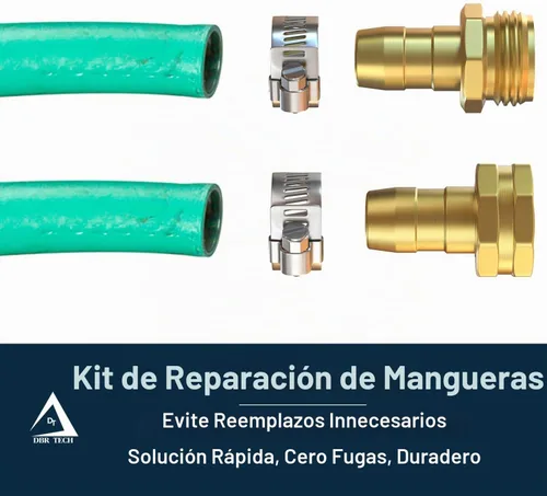 Vista 9 de DBR Tech® Kit de reparación de manguera de jardín de 5/8" y 3/4" Reparador y conjunto de conectores de manguera de metal resistente a prueba